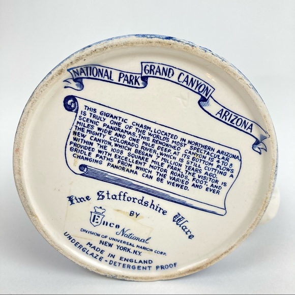 Stanfordshire Ware Grand Canyon Nat Park Blue and White Mug - Picture 4 of 5